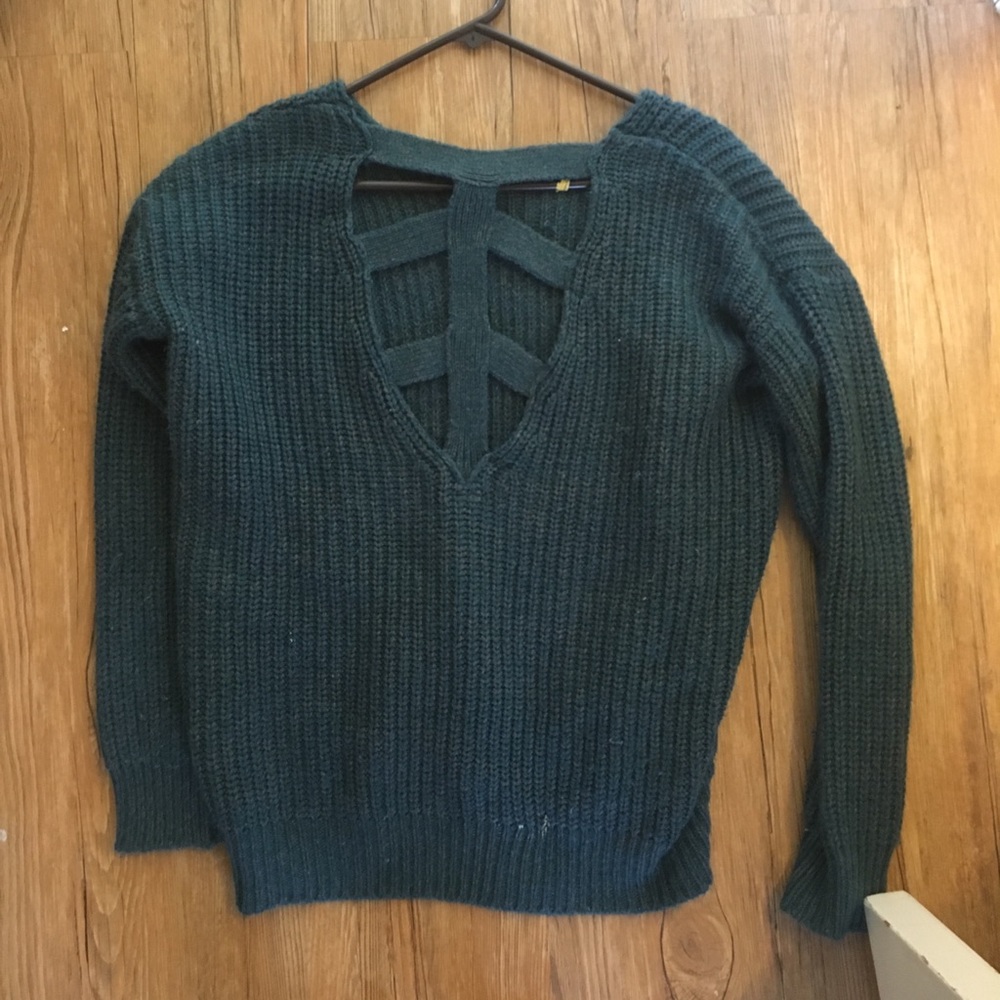 Urban Outfitters Chunky Teal Knit Sweater